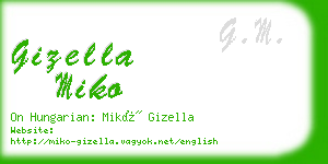 gizella miko business card